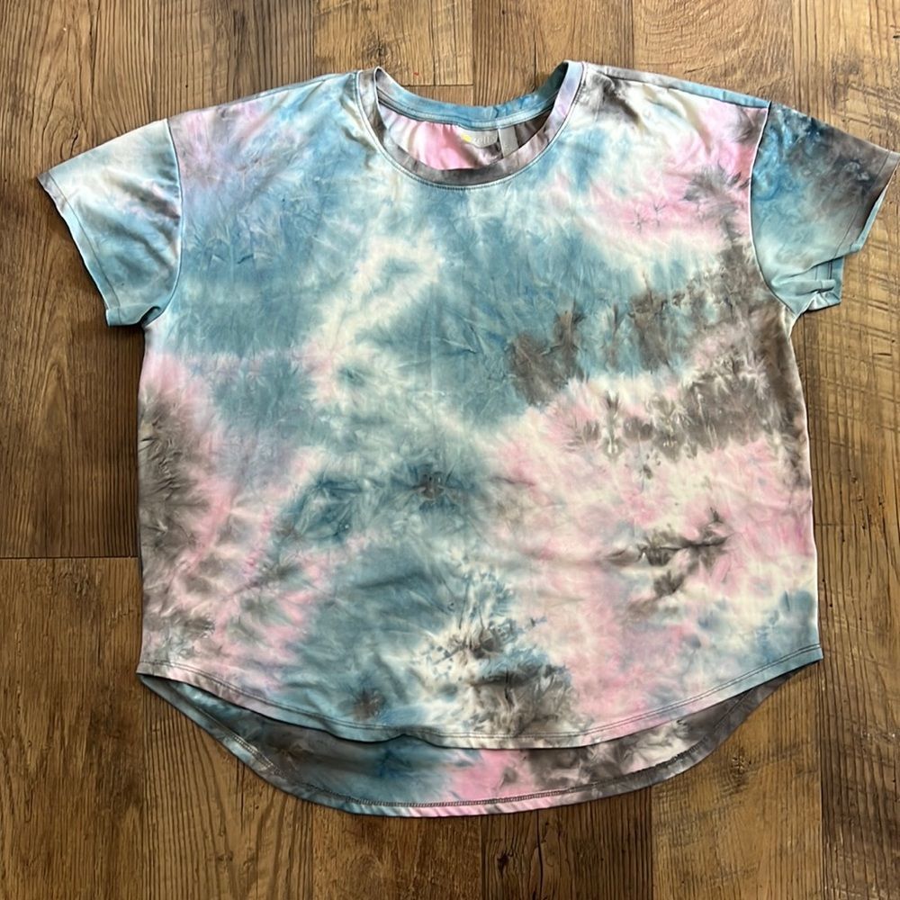 Zella Nordstrom Washed Studio Tee Tie Dye Size Large